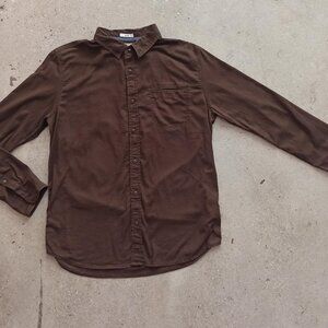 Levi’s Strauss & Co. Men’s stretch button down brown shirt size L